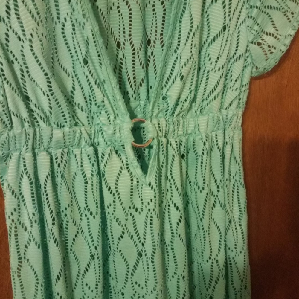 NWOT Teal Bathing Suit Cover S 4-6 - Picture 3 of 3